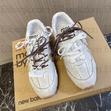 New Balance X Miu Miu 530 SL leather sneakers 5E165E white 2024