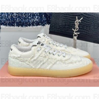 Miu Miu Denim sneakers 5E325E ivory 2024