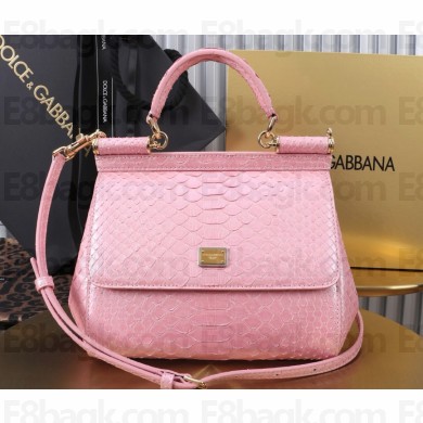 Dolce & Gabbana Medium Sicily handbag snake skin pink 2024