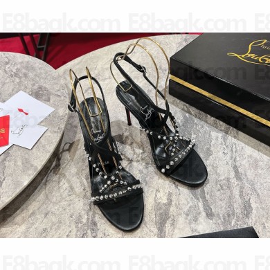 Christian Louboutin Tatooshka spikes leather sandals in black 2024