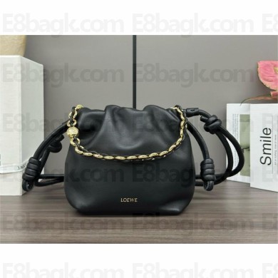 loewe Mini flamenco purse bag in mellow nappa lambskin BLACK 2024