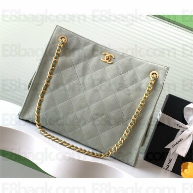 CHANEL HOBO BAG IN SUEDE LEATHER AS5303 LIGHT GREEN 2025