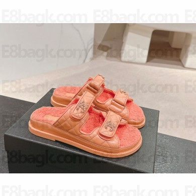Chanel CC Logo Beach Mules Sandals Shearling 11 2024