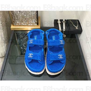 Chanel CC Logo Beach Sandals shearling 10 2024