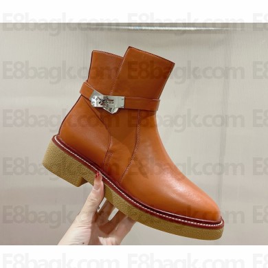 Hermes history ankle boot brown calfskin 1210-2024