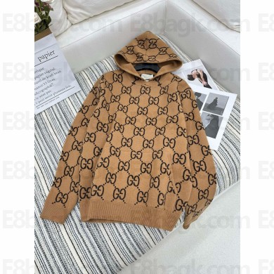 GUCCI GG wool hooded sweatshirt camel 2024