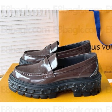 Louis Vuitton LV Record Loafer 1AC9I6 coffee Glazed calf leather 1118-2024