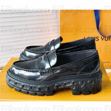 Louis Vuitton LV Record Loafer 1AC9I6 Black Glazed calf leather 1118-2024
