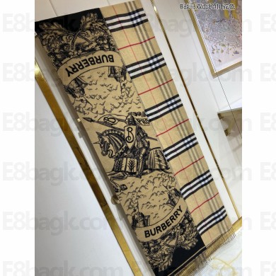 Burberry Wide Reversible EKD Cashmere Scarf 2025