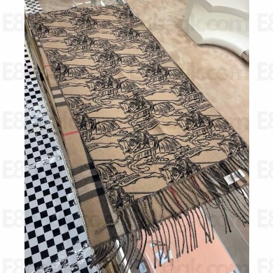 Burberry beige Reversible EKD Cashmere Scarf 2025