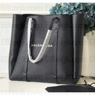 Balenciaga Calfskin Everyday Tote M Bag Black with Thin Handles Resort 2018