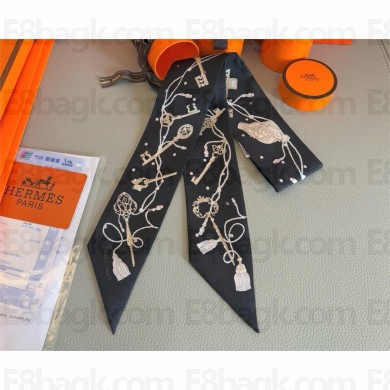 Hermes Twilly Silk Scarf 5x86cm 250305 01 2025