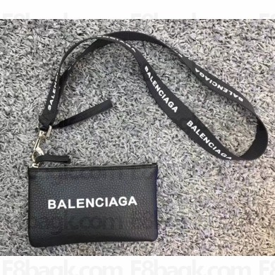 Balenciaga Grained Zip Mini Purpse Black 2018