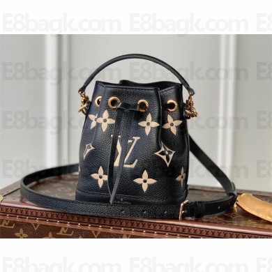 louis vuitton Nano Noé bucket bag M46291 black 2023