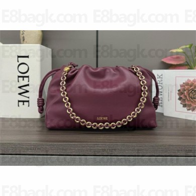 loewe medium flamenco purse in mellow nappa lambskin 012403 crimson 2024