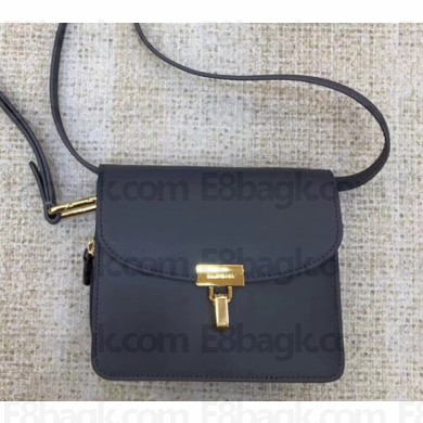 Balenciaga Lock Calfskin Leather Shoulder Bag Blue 2018