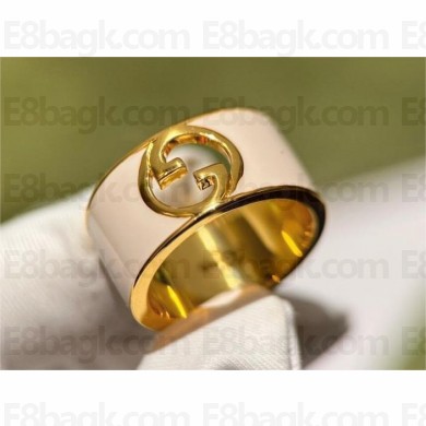 Gucci Blondie wide enamel ring white 2024