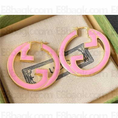 Gucci Blondie hoop earrings pink 2024
