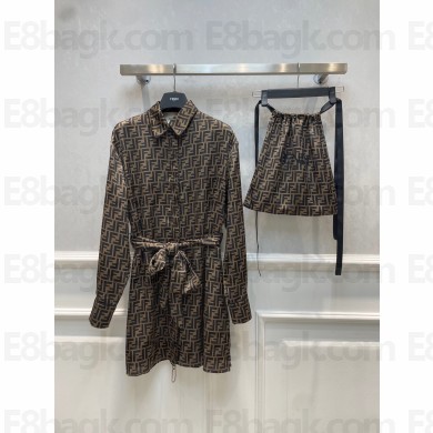 fendi brown twill dress 2023 