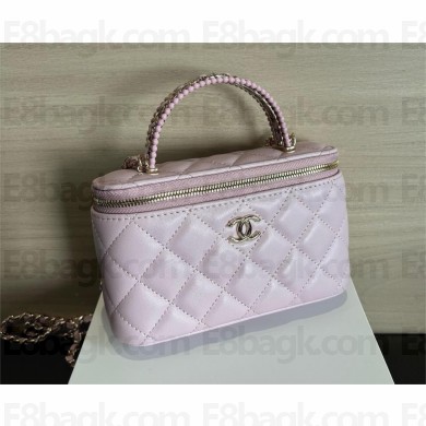 CHANEL Long Vanity with chain IN lambskin AP4452 pink 2025