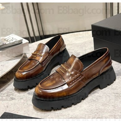 Alexander Wang CARTER calfskin loafers brown 1106-2024