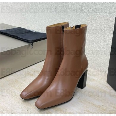 Alexander Wang calfskin ankle boots in brown  heel 4.5cm  1106-2024