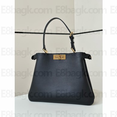 FENDI soft medium peekaboo bag black 2024