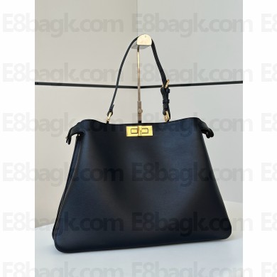 FENDI soft large peekaboo bag black 2024