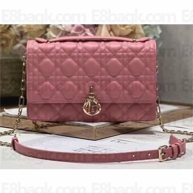 DIOR My Dior Top Handle Bag IN PINK Cannage Lambskin 2024