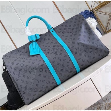 Louis Vuitton Keepall Bandoulière 55 Bag in Monogram Eclipse Reverse coated canvas M11480 2024