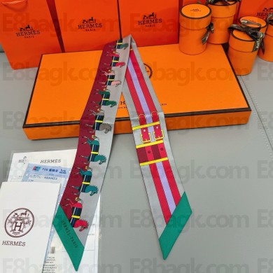 Hermes Twilly Silk Scarf 5x86cm 250305 19 2025