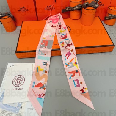 Hermes Twilly Silk Scarf 5x86cm 250305 06 2025