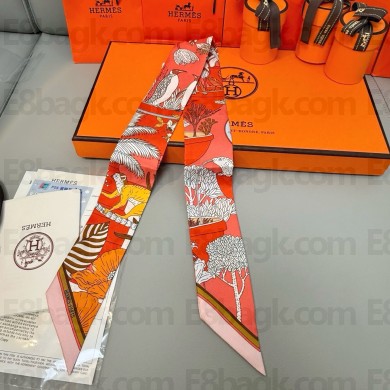 Hermes Twilly Silk Scarf 5x86cm 250305 60 2025