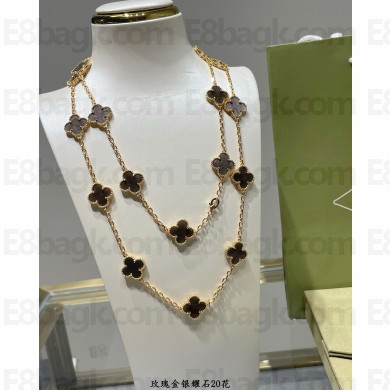 Van Cleef & Arpels Magic Alhambra necklace,20 motifs 11 2024