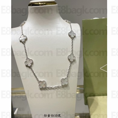Van Cleef & Arpels Vintage Alhambra short necklace,10 motifs 03 2024