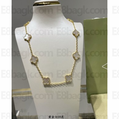 Van Cleef & Arpels Vintage Alhambra short necklace,10 motifs 04 2024