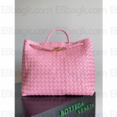 Bottega Veneta Large Andiamo Top Handle Bag in Intrecciato Leather 743575 ribbon 2023 