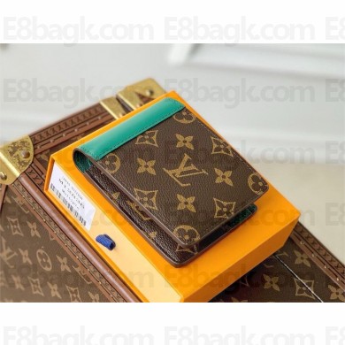 LOUIS VUITTON Monogram Macassar Multiple Wallet M12836 green 2025