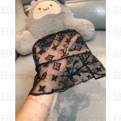 LOUIS VUITTON embroidered LACE hat BLACK 2020