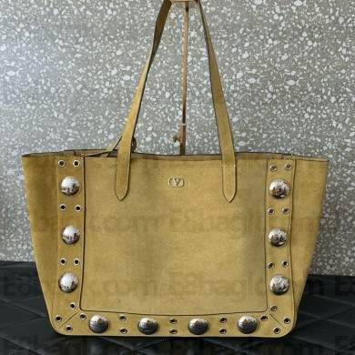 Valentino Garavani Nellcôte Medium studded suede shopper BEIGE 2025