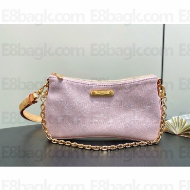 LOUIS VUITTON Monogram Denim Liv Pochette M14159 PINK 2025