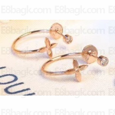 Louis Vuitton Idylle Blossom Hoop Earrings Pink Gold