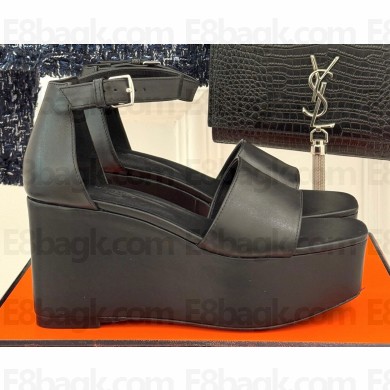 Hermes women's sandal in calfskin black heel 8cm 2025