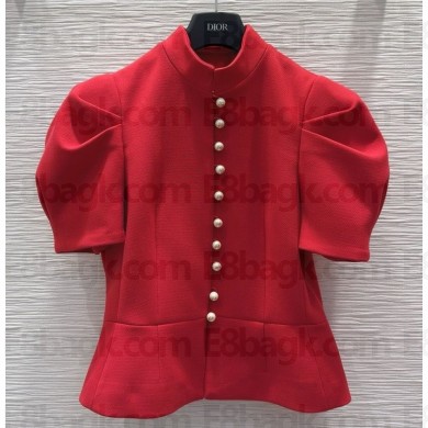 Dior red Short-Sleeved Jacket 2025