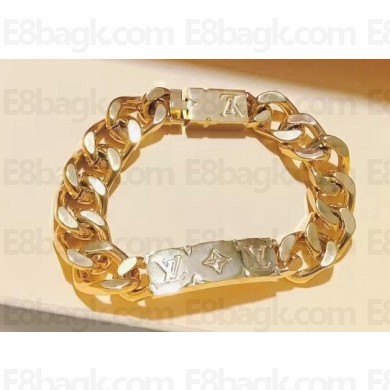  Louis Vuitton Monogram Chain Bracelet M62486 Gold