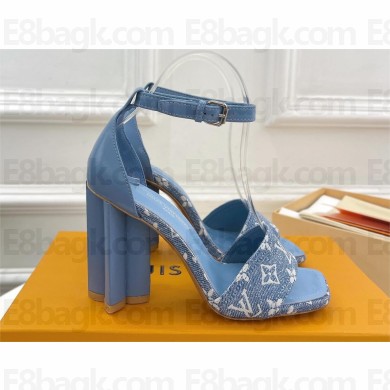 Louis Vuitton Silhouette Sandal in relaxed Monogram denim 2023