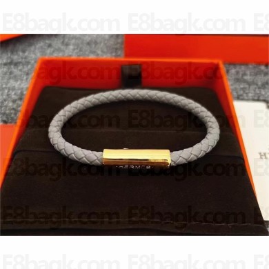 Hermes Goliath Code Bracelet gray/gold