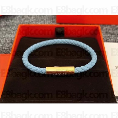 Hermes Goliath Code Bracelet sky Blue/gold