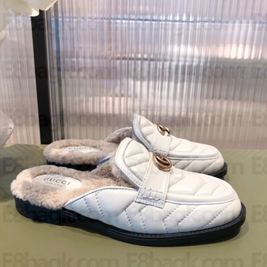 gucci Women's slipper with Double G 670400 white 2021