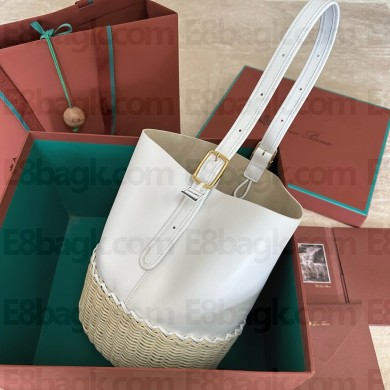 Loro Piana cedar bucket bag white 2024